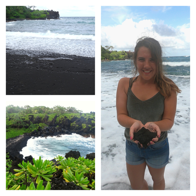 Zwart strand Black Sand Beach tijdens Road to Hana